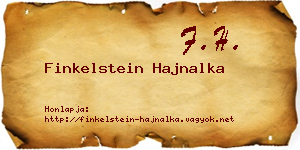 Finkelstein Hajnalka névjegykártya
